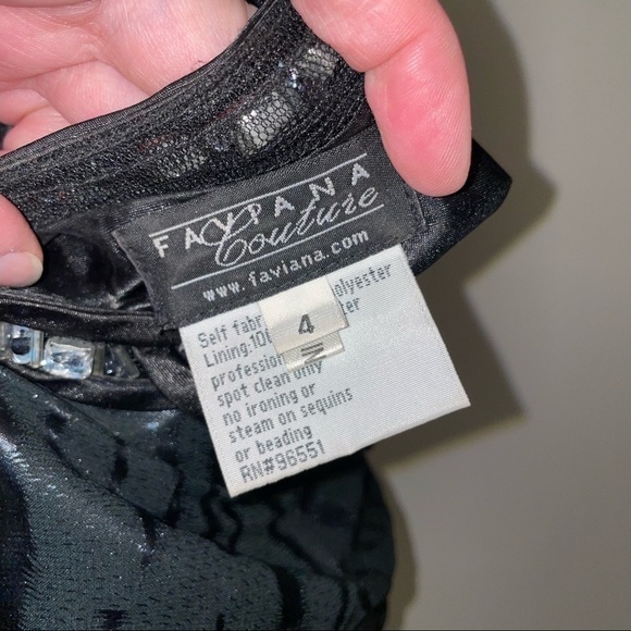 Faviana Couture Black Cutout Strappy maxi dress - Picture 5 of 8